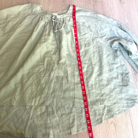 Light Sage Green Long Sleeve Blouse Top - Picture 10 of 11